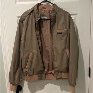 Vintage Members Only Tan Bomber Jacket